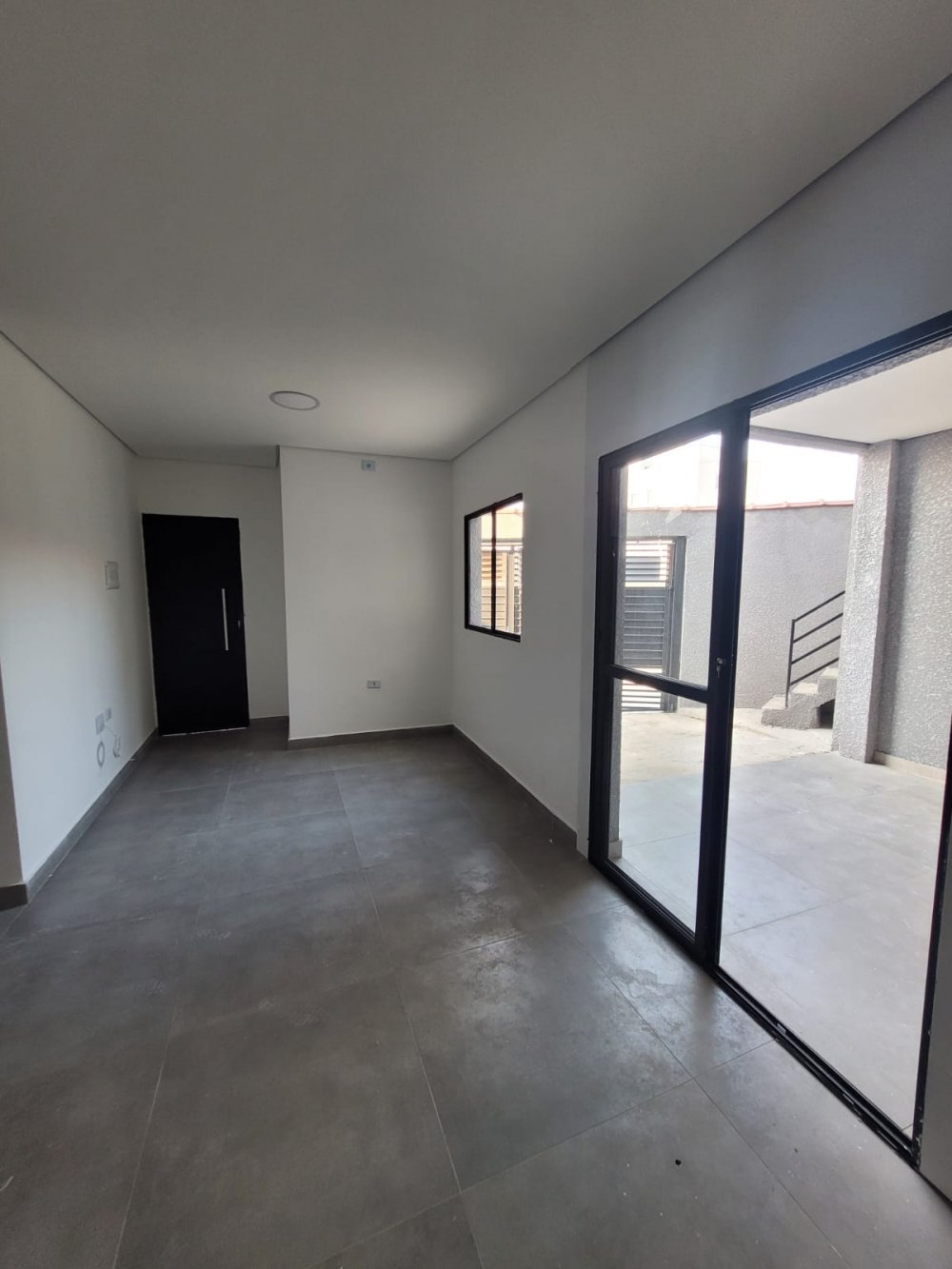 Sala e cozinha em ambiente aberto do apto t�rreo